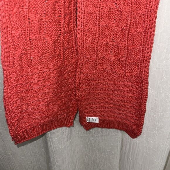 JOE BOXER Coral Pink Chunky Cable Knit Cold Weather Scarf - Picture 9 of 10